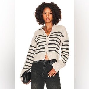 One Grey Day Striped Cardigan